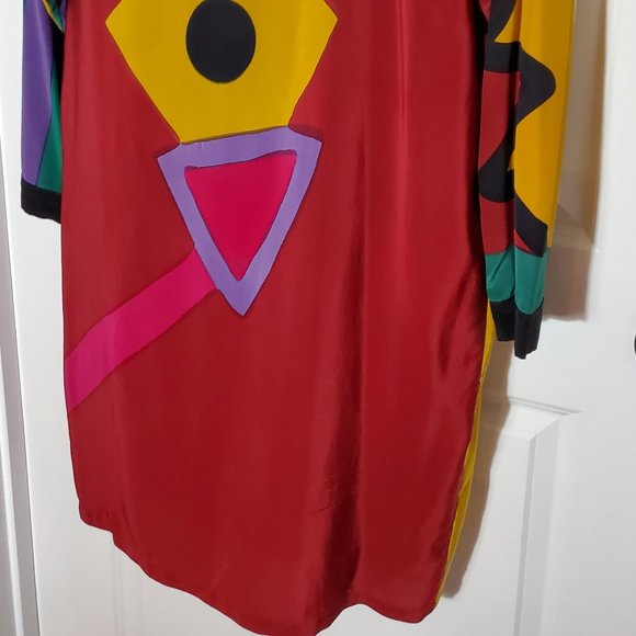 Mosswear Hand Painted Silk Dress – Size M - Picture 7 of 7